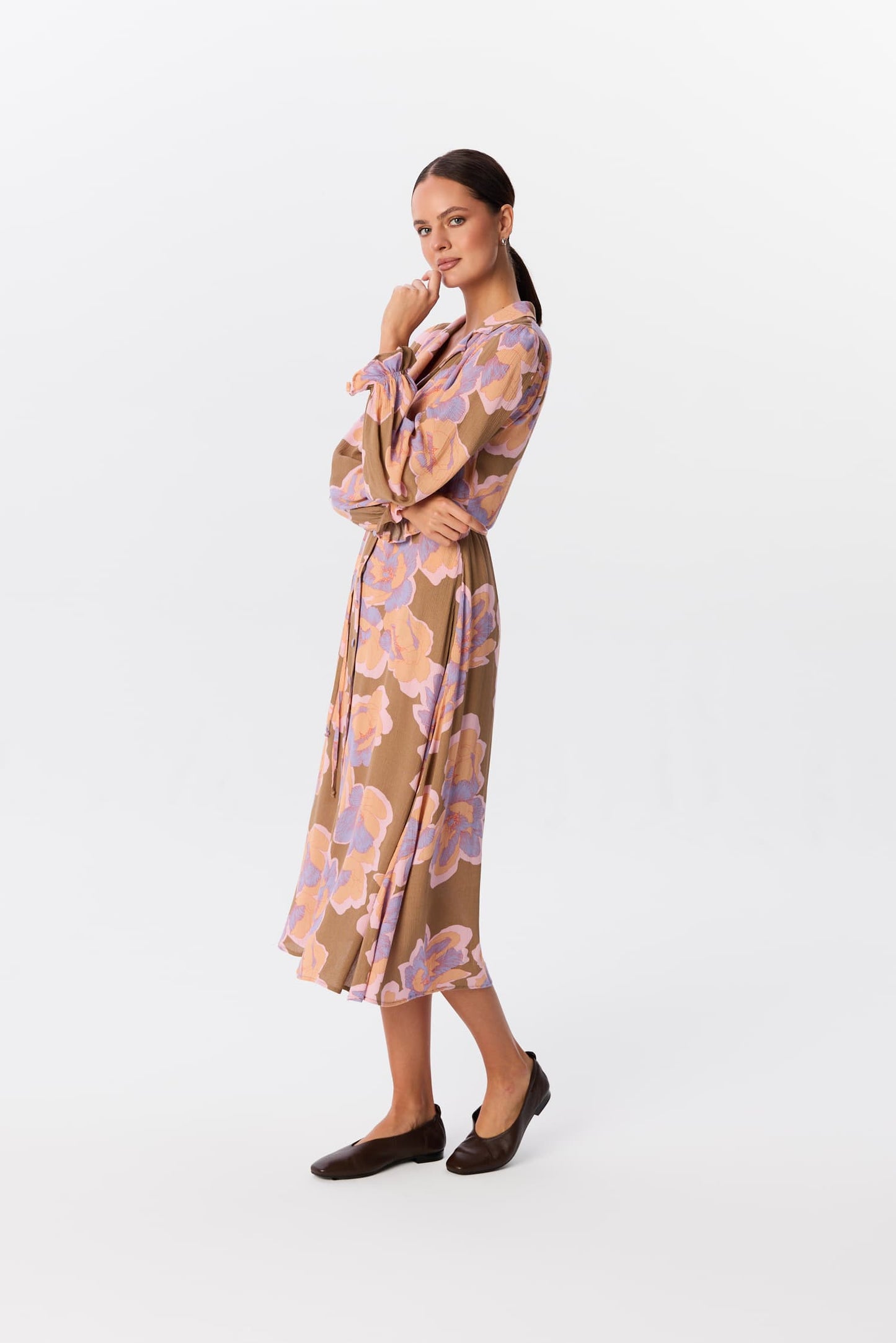 Sukienka midi Siena w print Florence Rust – MAG NOLLY