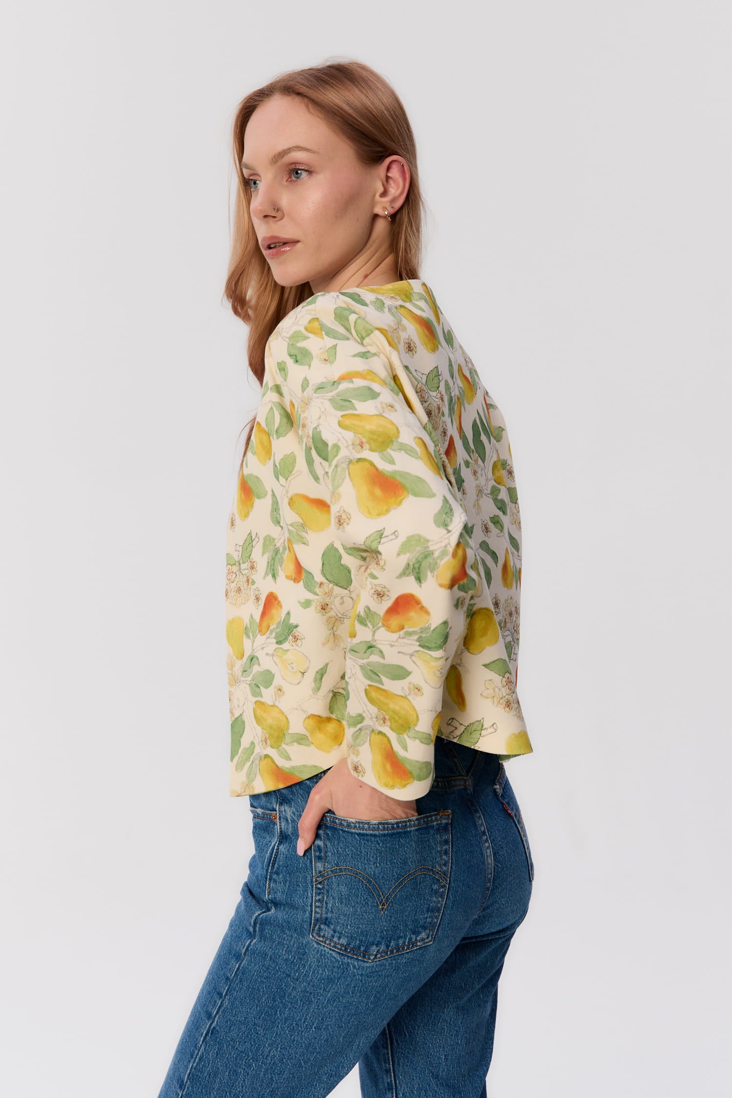 Bok żakietu Coppola z printem w gruszki – MAG NOLLY.